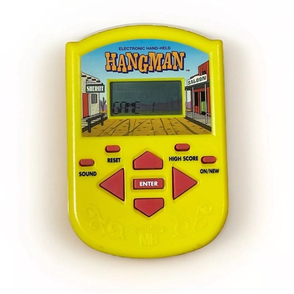 1995 Electronic Hand-Held HANGMAN Game Vintage Hasbro MiltonBradley-Tested&Works - Picture 1 of 2